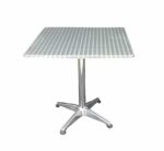 70x70cm Aluminium Silver Cafe Table For Sale in South Africa