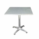 70x70cm Aluminium Silver Cafe Table For Sale in South Africa