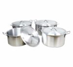8pc Jumbo Stainless Steel Pot Set For Sale in South Africa - Image 2