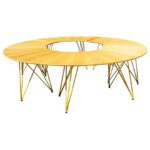 4pc Serpentine Wooden Top Table For Sale in South Africa | Global Links SA