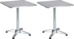 70x70cm Aluminium Silver Cafe Table For Sale in South Africa - Image 2