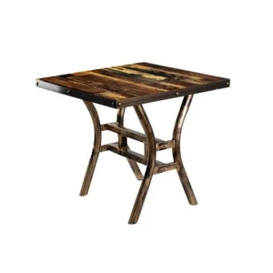 Wooden Print Cafe Table 80cm